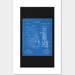 Alarm Clock Patent - Clockmaker Chronometer Art - Blueprint Posters and Art